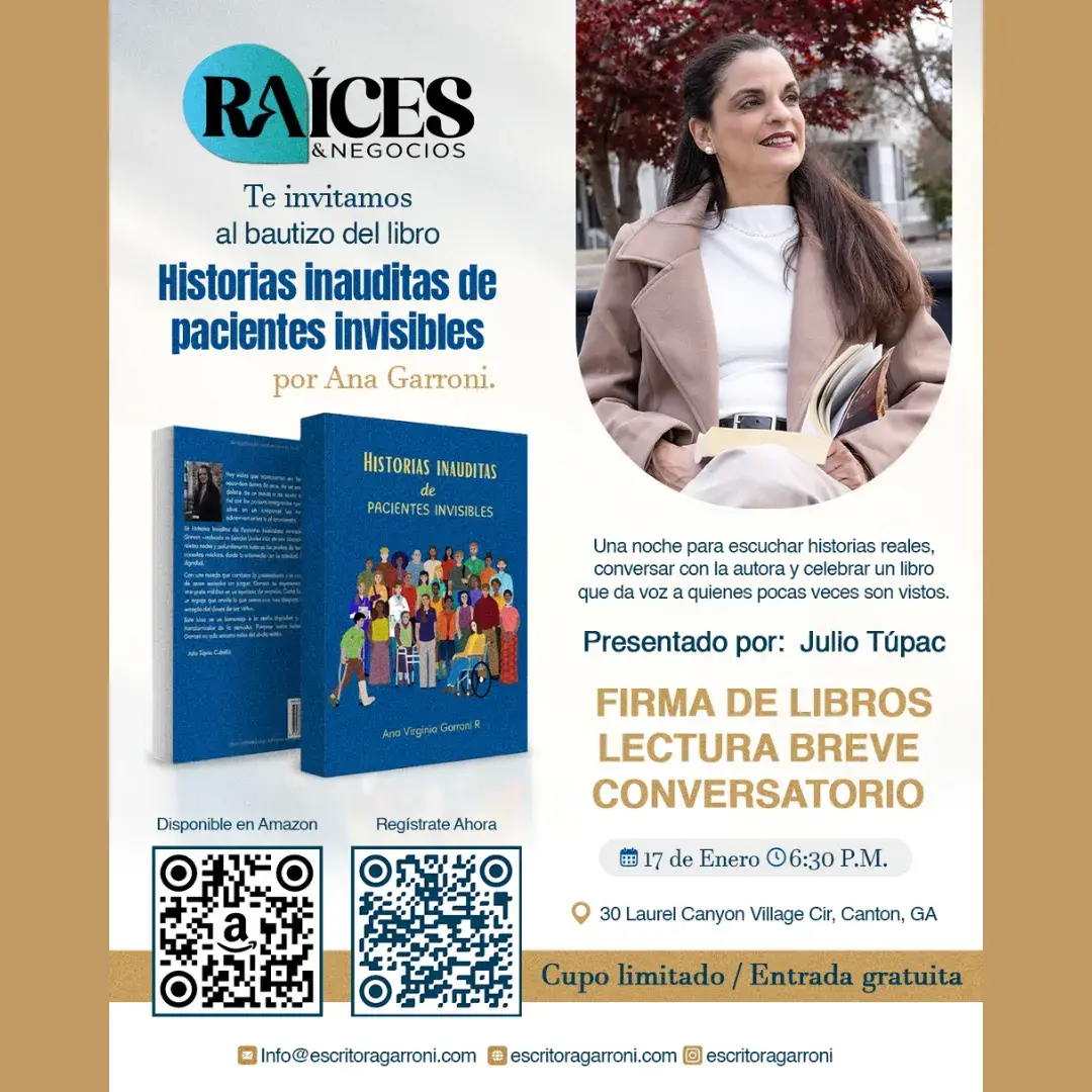 Bautizo de Libro “Historias inauditas de pacientes invisibles” de la autora Ana Garroni.