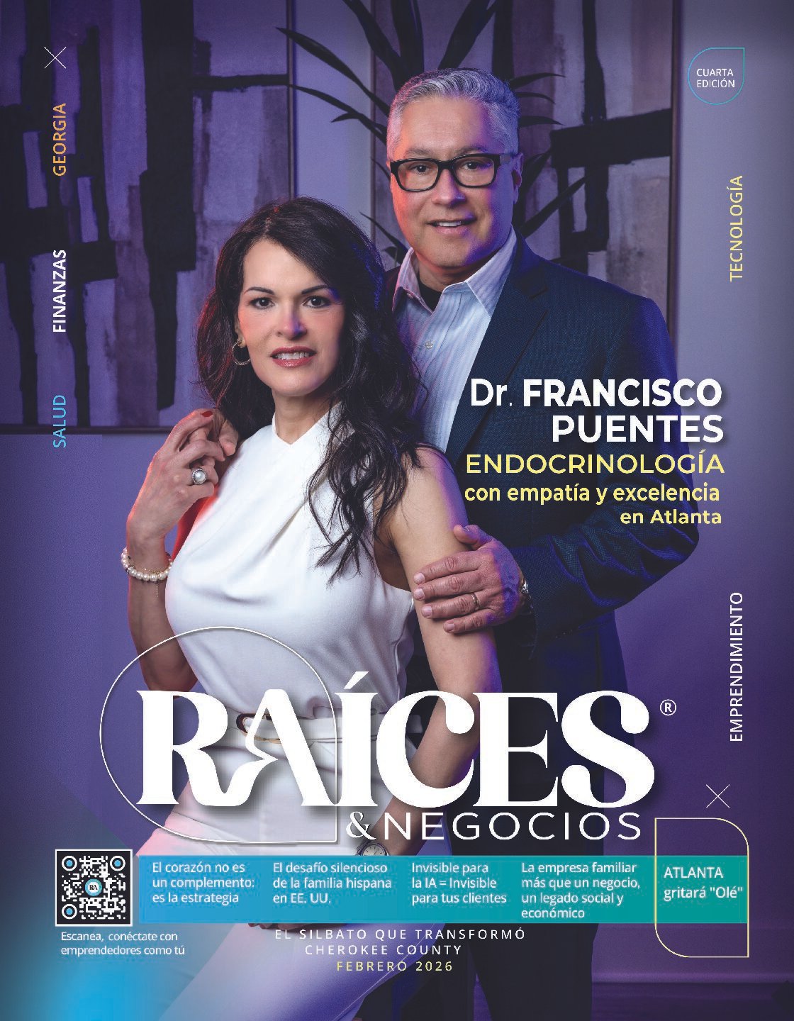 Portada de la cuarta edición de Raíces y Negocios con Endocrinology